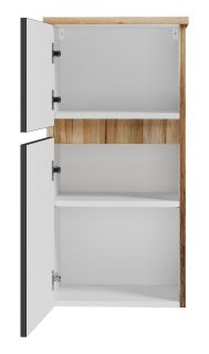 Подвесной шкаф Misty Ива 40см универсальный графит/дуб Вотан